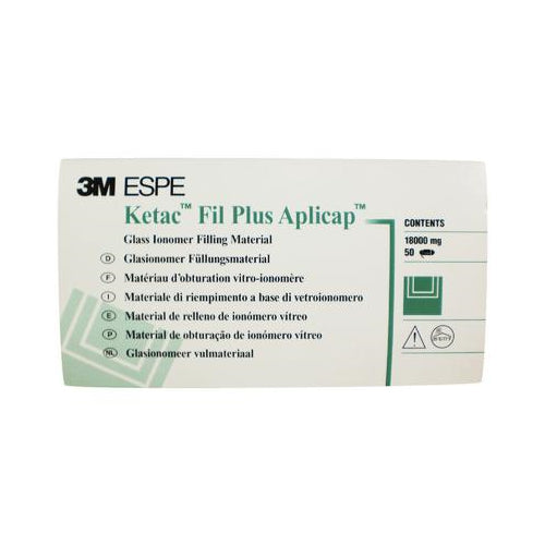 3M ESPE 55010 Ketac Fil Plus Applicap Glass Ionomer Restorative Capsules Assorted 50/Pk 3M ESPE 55010 Ketac Fil Plus Applicap Glass Ionomer Restorative Capsules Assorted 50/Pk
